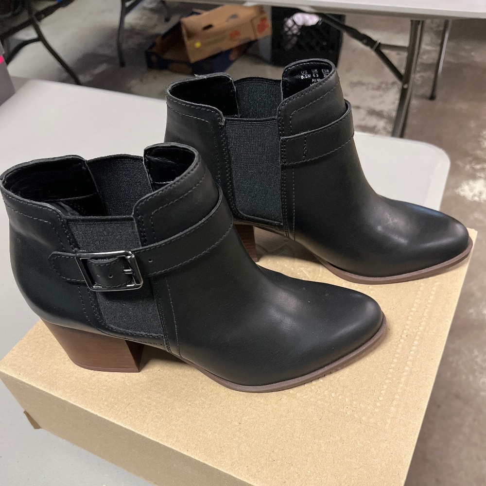 Franco Sarto black ankle boots